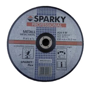 Комплект 5 шлифовъчни диска за метал SPARKY Professional, 230 x 6 x 22.2 мм