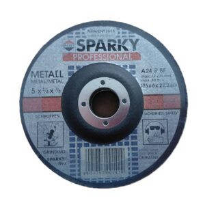 Комплект 5 шлифовъчни диска за метал SPARKY Professional, 125 x 6 x 22.2 мм