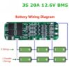 BMS платка 3S 20A за литиеви батерии 12V