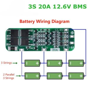 BMS платка 3S 20A за литиеви батерии 12V